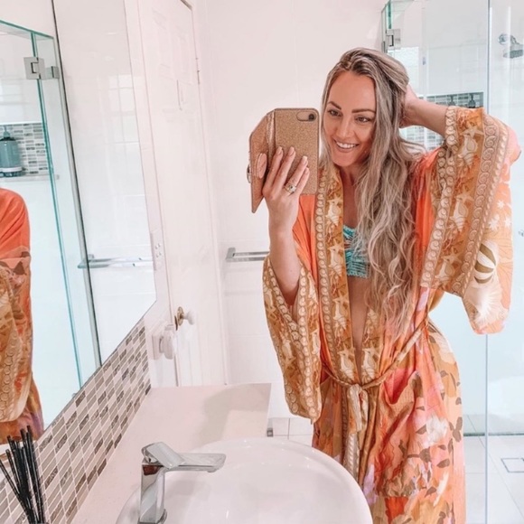 Mermaid Dreams Boho Kimono Duster Robe Coverup - Picture 4 of 15